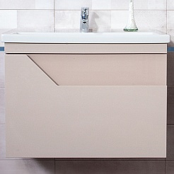 Бриклаер Тумба с раковиной Брайтон 70 (Комо) глиняный серый – фотография-1